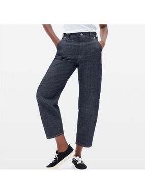 Everlane high waist cropped jeans “The Arc Jean” dark indigo size 29
